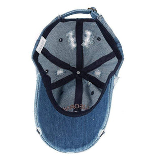 Planet Gates Snapback Women's Distressed Hole Embroidery Simple Baseball Cap For Men Female Outdoor Leisure Cowboy Hat