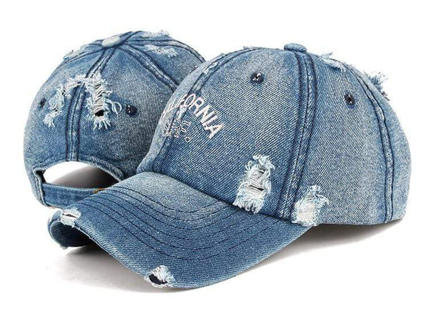 Planet Gates Snapback Women's Distressed Hole Embroidery Simple Baseball Cap For Men Female Outdoor Leisure Cowboy Hat