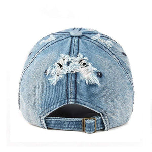 Planet Gates Snapback Women's Distressed Hole Embroidery Simple Baseball Cap For Men Female Outdoor Leisure Cowboy Hat