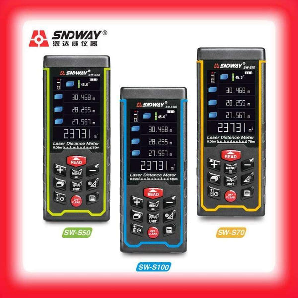 Planet Gates SNDWAY 2.4 inch color display Digital Laser range finder 50M 70M 100M metro laser Electronic Tape Measure laser distance meter