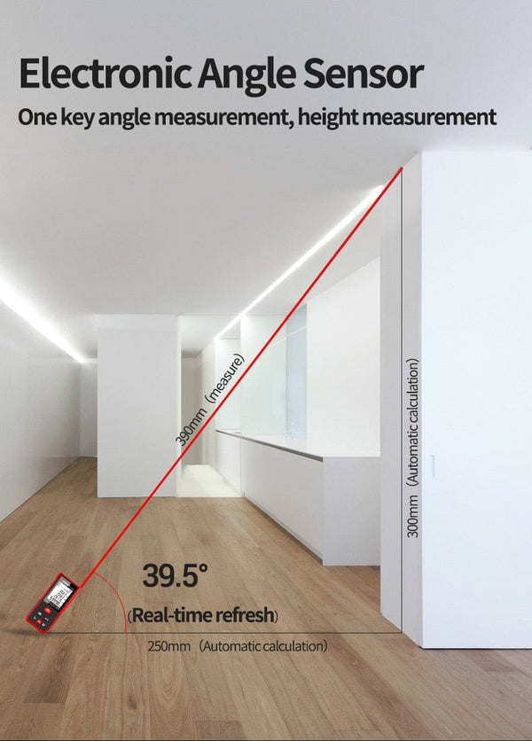Planet Gates SNDWAY Laser Rangefinder High Accurate Roulette Laser Distance Meter Measuring 40M 100M 120M Digital Tape Measure Range Finder