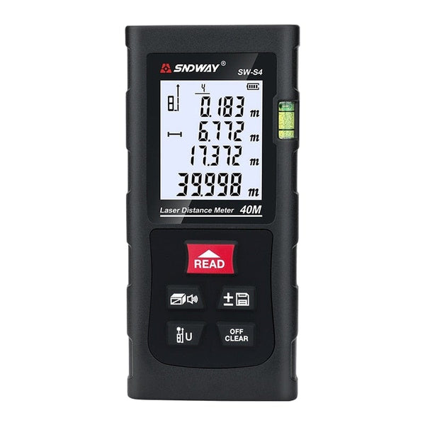 Planet Gates SNDWAY Laser Rangefinder High Accurate Roulette Laser Distance Meter Measuring 40M 100M 120M Digital Tape Measure Range Finder