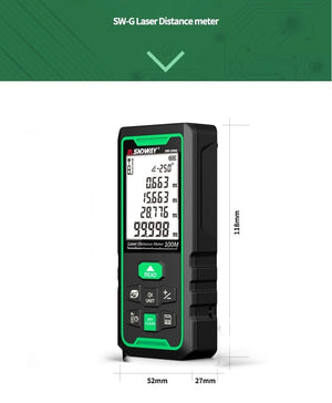 Planet Gates SNDWAY Laser Rangefinder High Accurate Roulette Laser Distance Meter Measuring 40M 100M 120M Digital Tape Measure Range Finder
