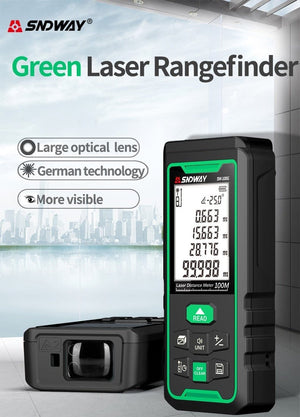 Planet Gates SNDWAY Laser Rangefinder High Accurate Roulette Laser Distance Meter Measuring 40M 100M 120M Digital Tape Measure Range Finder