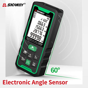 Planet Gates SNDWAY Laser Rangefinder High Accurate Roulette Laser Distance Meter Measuring 40M 100M 120M Digital Tape Measure Range Finder