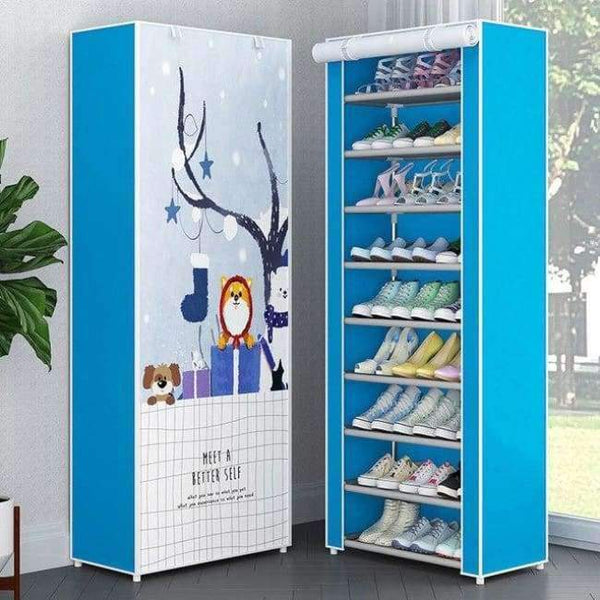 Planet Gates Snow Dog 10L / China Simple Multi-Layer Shoe Rack Oxford Cloth Galvanized Tube Assembled Storage Cabinet Dorm Shoes Shelf Closet for Home Furniture