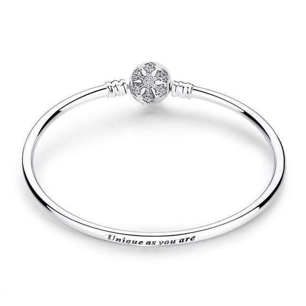 Planet Gates Snowflake2 / 21cm 925 Sterling Silver Bracelet Bead Charm Heart Snowflake Rose Snake Chain Basic Bracelets Pan Women DIY Jewelry