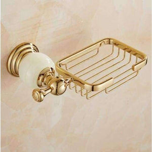 Planet Gates soap basket / China Brass & Jade Bathroom Accessory Set,Paper Holder,Towel Bar,Soap basket,towel rack,towel ring Toilet brush bathroom hardware set