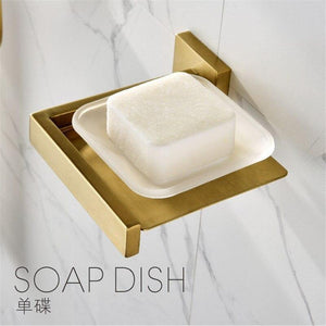 Planet Gates soap dish Bathroom Accessories Set 304 Stainless Steel Toilet Paper Holder Toilet Brush Holder Wall Mounted Brushed Bathroom Hardware