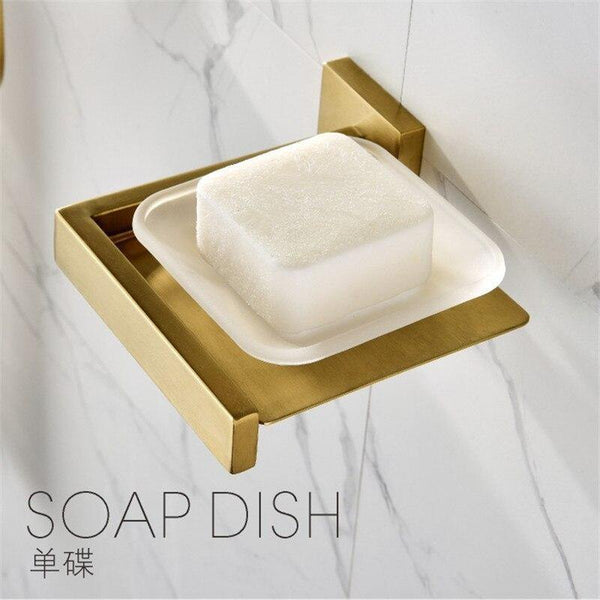 Planet Gates soap dish Bathroom Accessories Set 304 Stainless Steel Toilet Paper Holder Toilet Brush Holder Wall Mounted Brushed Bathroom Hardware
