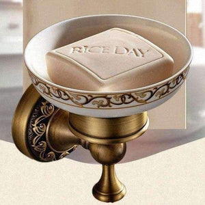 Planet Gates Soap Dish Bathroom hardware set Antique Brass Carved Bathroom Products wall mounted brass Bathroom Accessories set shelf towel rack A2D