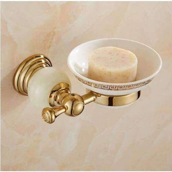 Planet Gates soap dish / China Brass & Jade Bathroom Accessory Set,Paper Holder,Towel Bar,Soap basket,towel rack,towel ring Toilet brush bathroom hardware set