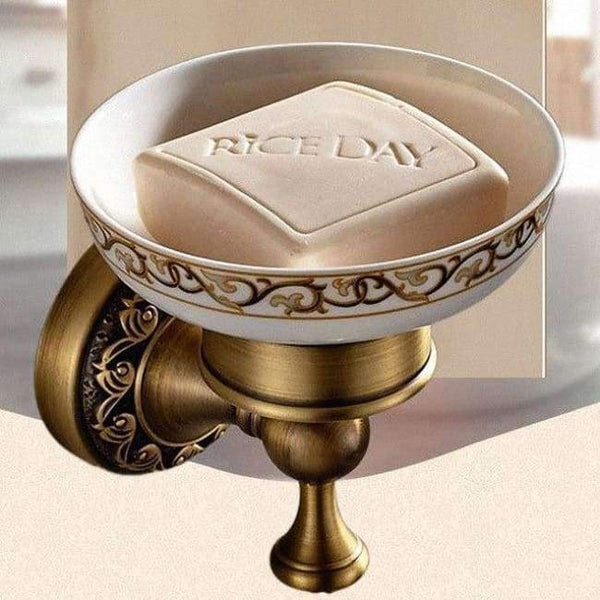 Planet Gates Soap Dish KEMAIDI Bathroom Accessories Antique Brass Towel Ring, Paper Holder, Toilet Brush,, Bath Rack, Soap Dish, Makeup Mirror