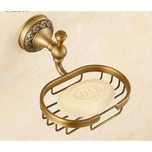 Planet Gates soap dish net European Bronze Brushed Bathroom Accessories Solid Brass Carved Bathroom Product Antique Brass Carved Bathroom Hardware Sets