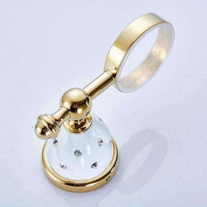 Planet Gates Soap Dispensers Luxury Golden Wall Mounted Liquid Soap Holder With Gold Frosted Glass Container Bottle Bathroom Products 5218