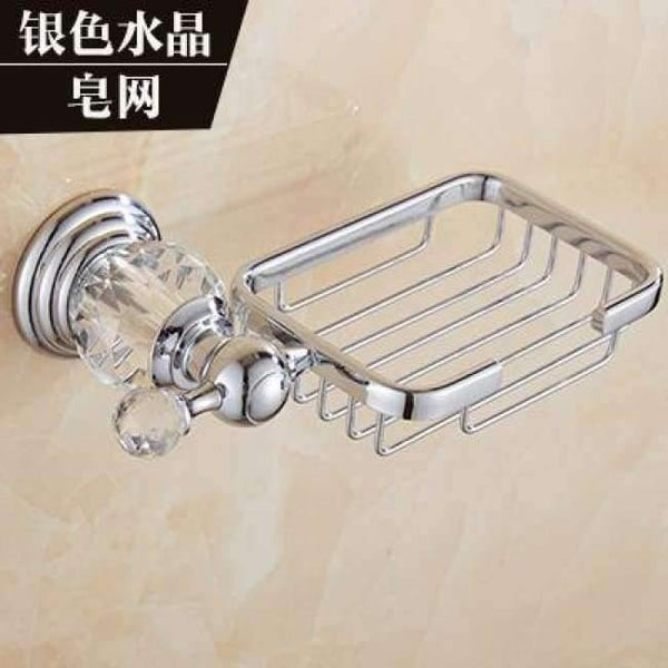 Planet Gates Soap net Bathroom Accessories Sets Silver Polished Chrome Bathroom Products Solid Brass Bathroom Hardware Sets jk6