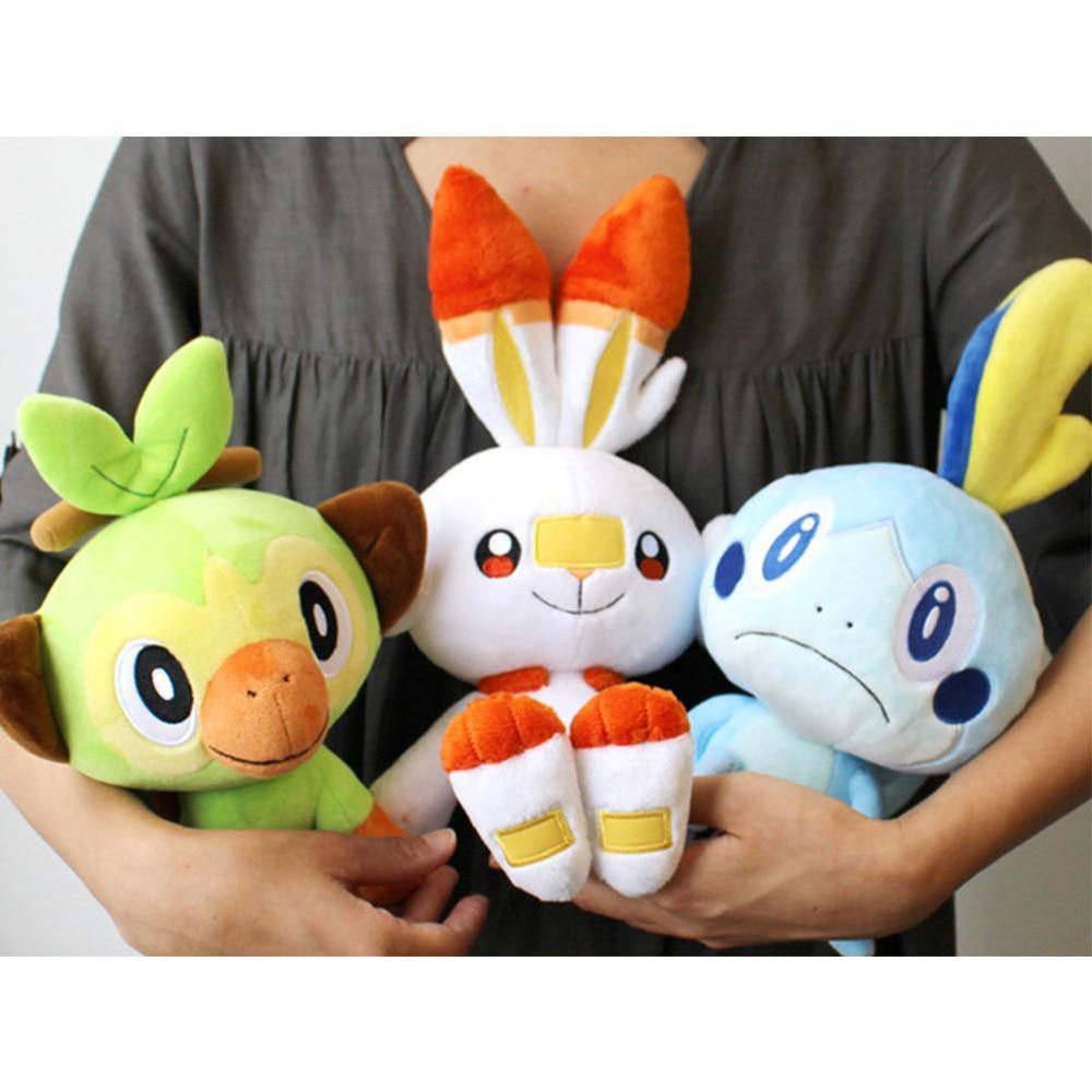 Sobble Scorbunny Grookey Yamper Zacian Cartoon Elf figure plush soft stuffed Collection toys for Children Christmas gift