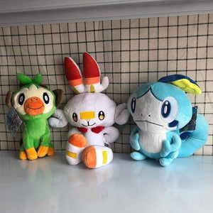 Sobble Scorbunny Grookey Yamper Zacian Cartoon Elf figure plush soft stuffed Collection toys for Children Christmas gift
