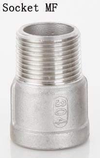 1/4 to 3/4" SS304 Stainless Steel Thread Elbow Cross Nipple Tube Plug Tee Cap End Pipe Fitting Nipple