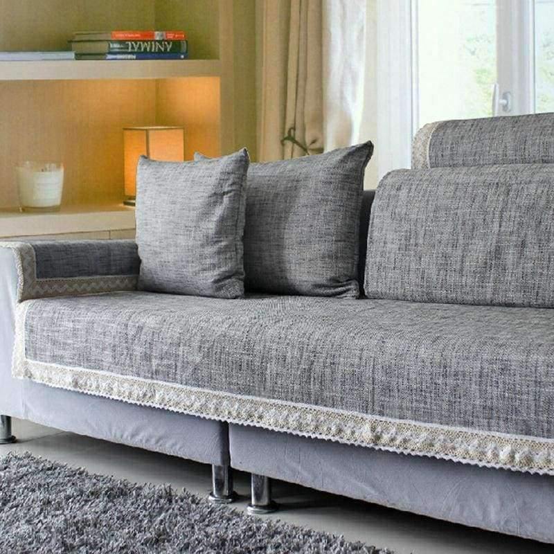 Planet Gates sofa towel 1PCS / 60x60cm 1pcs Grey Sofa Cover Sofa Cushion Cotton Linen Fabric Fashion Four Seasons Available Home Wedding Decor Sofa Towel
