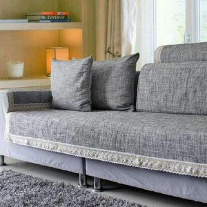 Planet Gates sofa towel 1PCS / 60x60cm 1pcs Grey Sofa Cover Sofa Cushion Cotton Linen Fabric Fashion Four Seasons Available Home Wedding Decor Sofa Towel