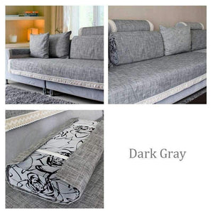 Planet Gates sofa towel 1PCS / 60x60cm 1pcs Grey Sofa Cover Sofa Cushion Cotton Linen Fabric Fashion Four Seasons Available Home Wedding Decor Sofa Towel