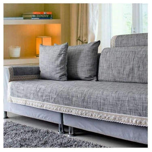 Planet Gates sofa towel 1PCS / 60x60cm 1pcs Grey Sofa Cover Sofa Cushion Cotton Linen Fabric Fashion Four Seasons Available Home Wedding Decor Sofa Towel