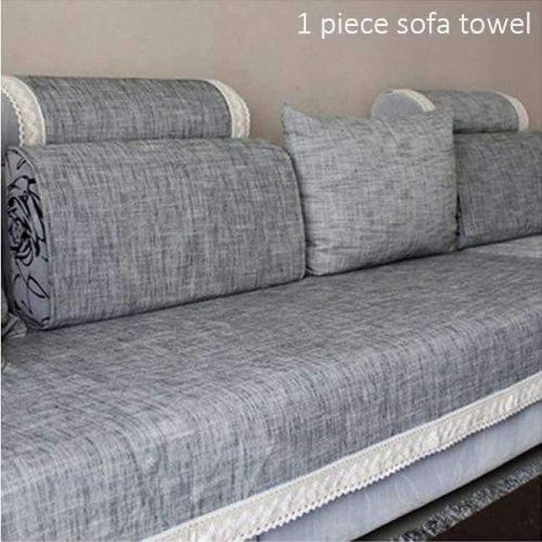 Planet Gates sofa towel 1PCS / 60x60cm 1pcs Grey Sofa Cover Sofa Cushion Cotton Linen Fabric Fashion Four Seasons Available Home Wedding Decor Sofa Towel