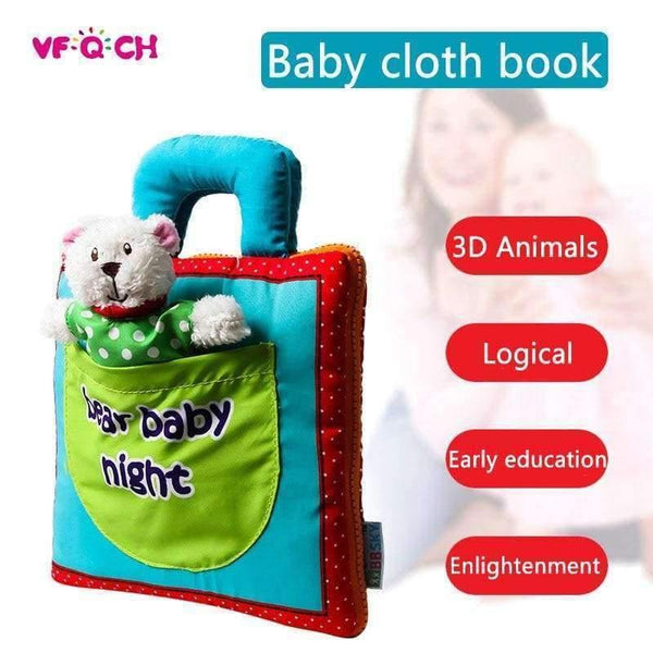 Planet Gates Soft Baby Quiet Cloth Book Infant Bear Night 3D Activity Book Newborn Baby Toys Early educational toy Books for Kids