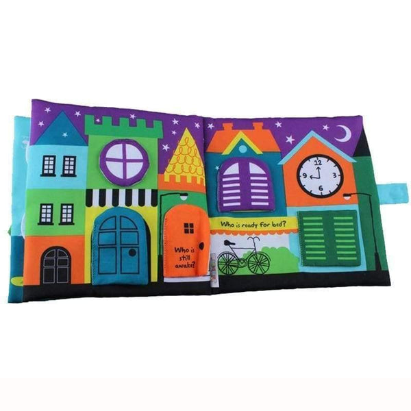 Soft Cloth Book Children Kid Educational Toys Fabric Balloon Peekaboo Animals English Teach Stereo Quiet Book For Newborn Babies