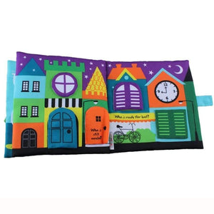 Soft Cloth Book Children Kid Educational Toys Fabric Balloon Peekaboo Animals English Teach Stereo Quiet Book For Newborn Babies