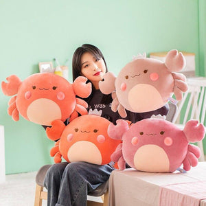 Soft Crab Reading Pillow 55cm Animal Plush Toys Girl Boy Creative Stuffed Animal Cushion Sleeping Dolls For Kids Birthday Gift