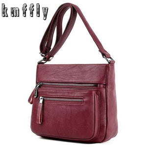 Soft Leather Luxury handbags Small Women bags Designer Multi-pocket Crossbody Shoulder Bags