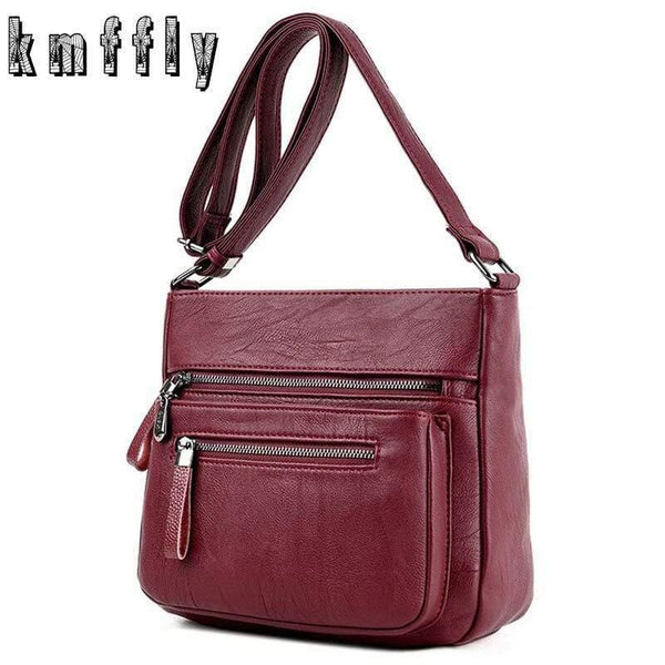 Soft Leather Luxury handbags Small Women bags Designer Multi-pocket Crossbody Shoulder Bags
