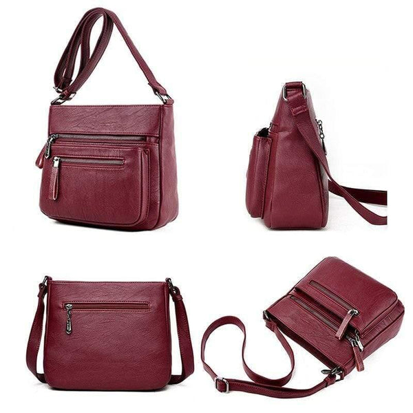 Soft Leather Luxury handbags Small Women bags Designer Multi-pocket Crossbody Shoulder Bags