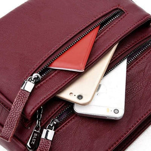 Soft Leather Luxury handbags Small Women bags Designer Multi-pocket Crossbody Shoulder Bags