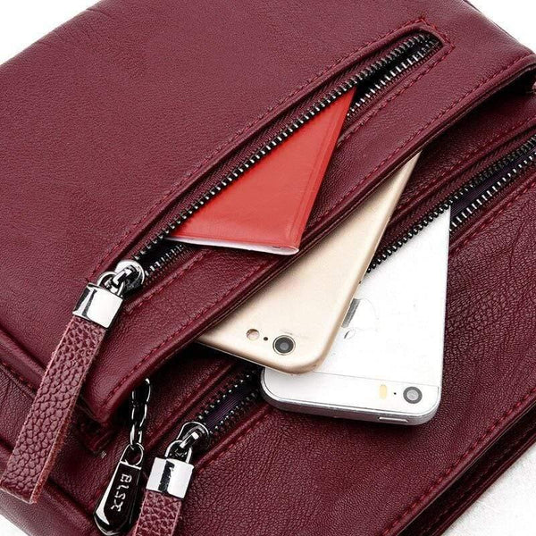 Soft Leather Luxury handbags Small Women bags Designer Multi-pocket Crossbody Shoulder Bags