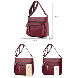 Soft Leather Luxury handbags Small Women bags Designer Multi-pocket Crossbody Shoulder Bags