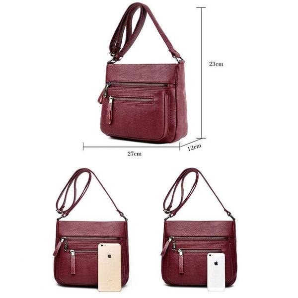 Soft Leather Luxury handbags Small Women bags Designer Multi-pocket Crossbody Shoulder Bags