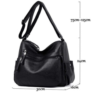 Soft Leather Luxury Handbags Women Bags Designer Multi-pocket Crossbody Shoulder Bags