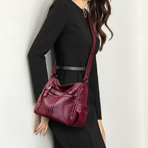 Soft Leather Zipper Luxury Handbags Women Bags Designer Female Shoulder Crossbody Bags