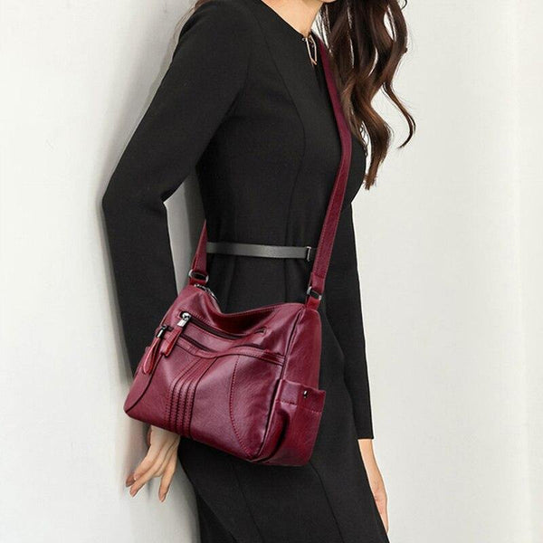 Soft Leather Zipper Luxury Handbags Women Bags Designer Female Shoulder Crossbody Bags