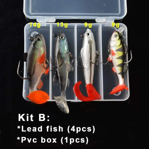 Planet Gates Soft Lure Kit set 18g 14g 13g 9g 8g Wobblers Artificial Bait Silicone Fishing Lures Sea Bass Carp Fishing Lead Fish Jig