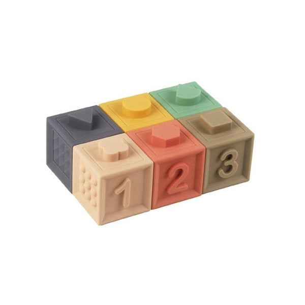 Planet Gates Soft Naissance Silicone Educational Building Blocks 3D Hanging Ball Babies Rubber Cubes Teethers Squeeze Bath Toys Birth Gift