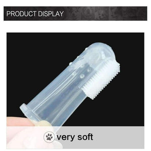 Planet Gates Soft Pet Finger Tooth brush Dog Brush chihuahua Addition Bad Breath Tartar Teeth Care Dog Cleaning Supplies Free Shipping