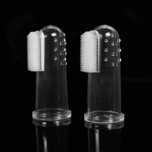 Planet Gates Soft Pet Finger Tooth brush Dog Brush chihuahua Addition Bad Breath Tartar Teeth Care Dog Cleaning Supplies Free Shipping