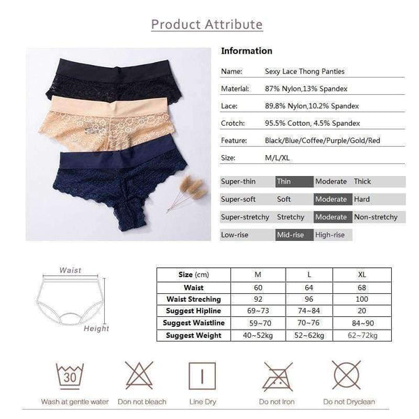 Planet Gates Soft Women's Sexy Lace Panties Thongs G Strings Seamless Underwear Women Panty Briefs Bikini Cotton Crotch DULASI 3pcs/lot