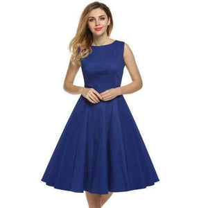 Planet Gates Soid Blå / L ACEVOG Damekjole Retro Vintage 1950'er 60'er Rockabilly Blomster Swing Sommerkjoler Elegant Sløjfeknude Tunika Vestidos Morgenkåbe Oversize