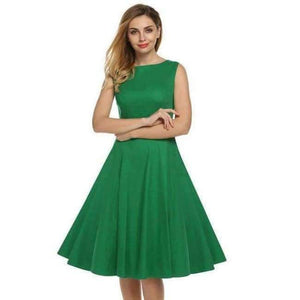 Planet Gates Soid Grøn / L ACEVOG Damekjole Retro Vintage 1950'er 60'er Rockabilly Blomster Swing Sommerkjoler Elegant Sløjfeknude Tunika Vestidos Morgenkåbe Oversize