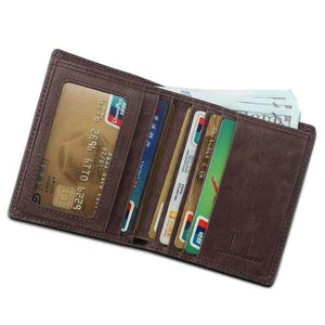 Planet Gates Soil gray Thin Wallet Men Small Wallets Quality leather Short Purse Male Luxury Vintage Card Holder Cowhide Purses Retro New